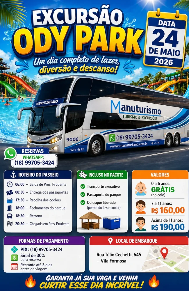 Excursão Ody Park - 24/05/26